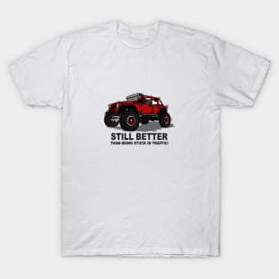 A Jeep Slogans Still Better thank being stuck in traffic! - Red Essential T-Shirt